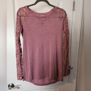 Lauren Conrad Lace Sleeve Top